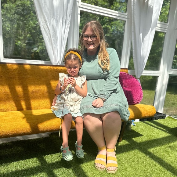 Turquoise Long Sleeve Dress - Picture 2 of 2